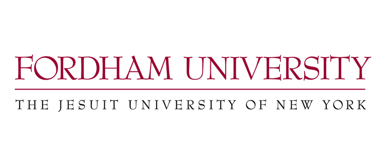 Fordham university logo with the tagline "the jesuit university of new york.