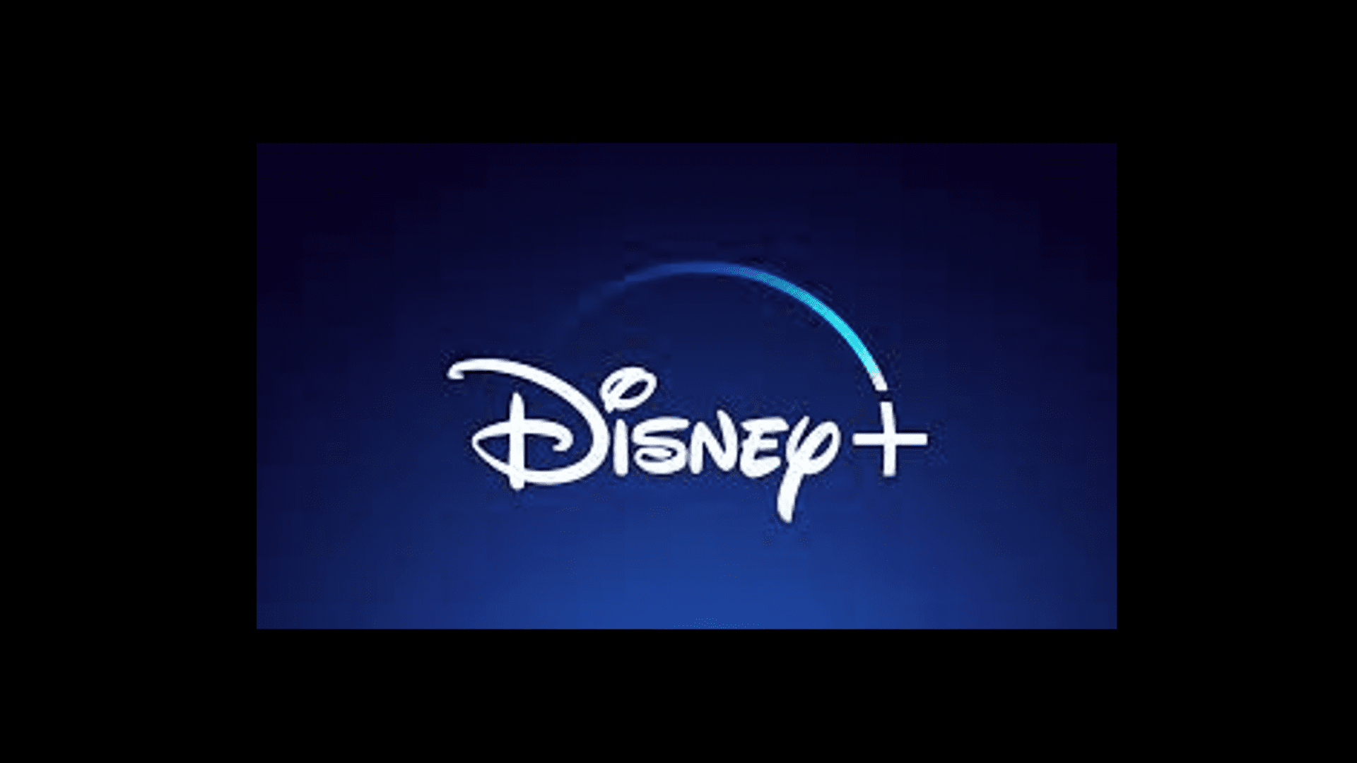 Disney Plus logo on blue background.