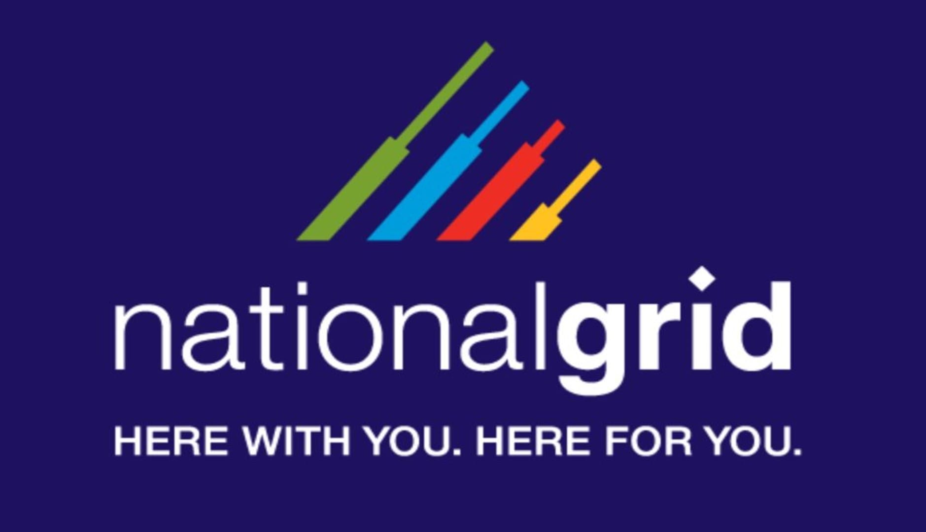 National Grid logo with colorful arrow.