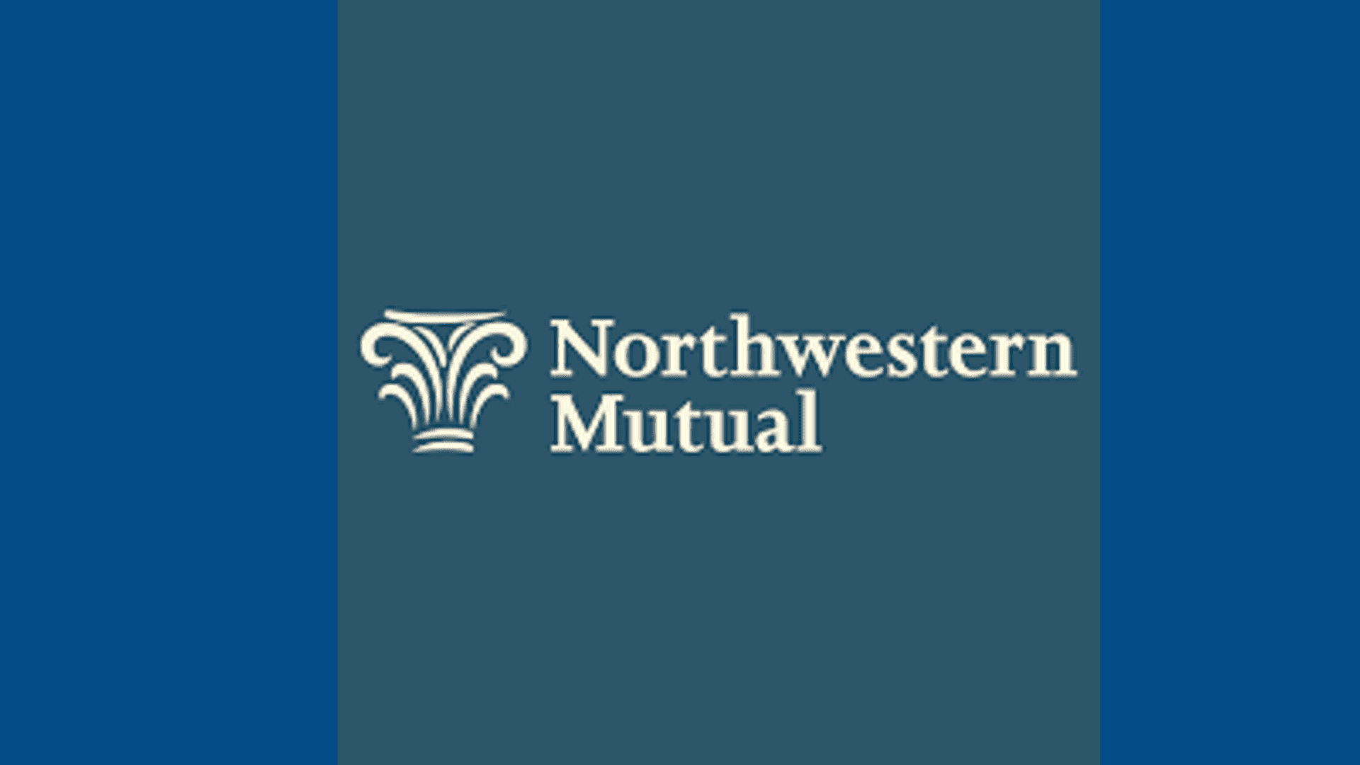 Northwestern Mutual logo on blue background.