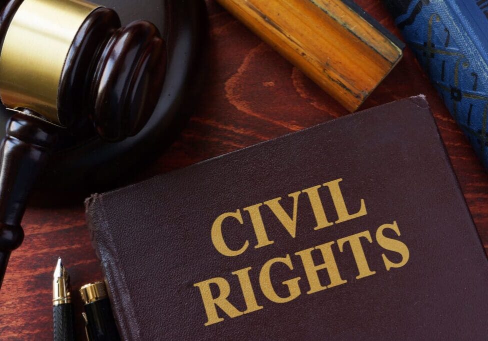 Civil Rights book with judge's gavel